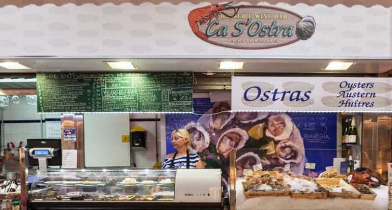Ostreria Ca SOstra en Mercado de Santa Catalina mallorca